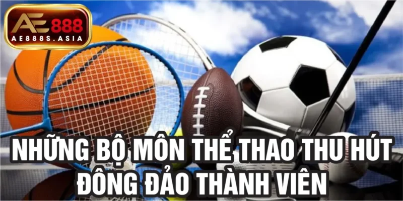 Những bộ môn thể thao thu hút đông đảo thành viên